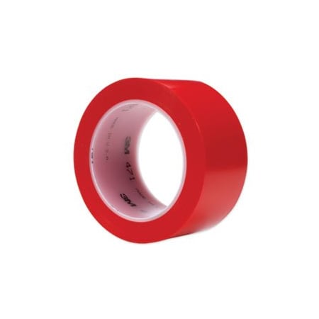 3M Commercial Vinyl Floor Marking Tape 471, 2In X 36 Yds, Red 471IWRED
